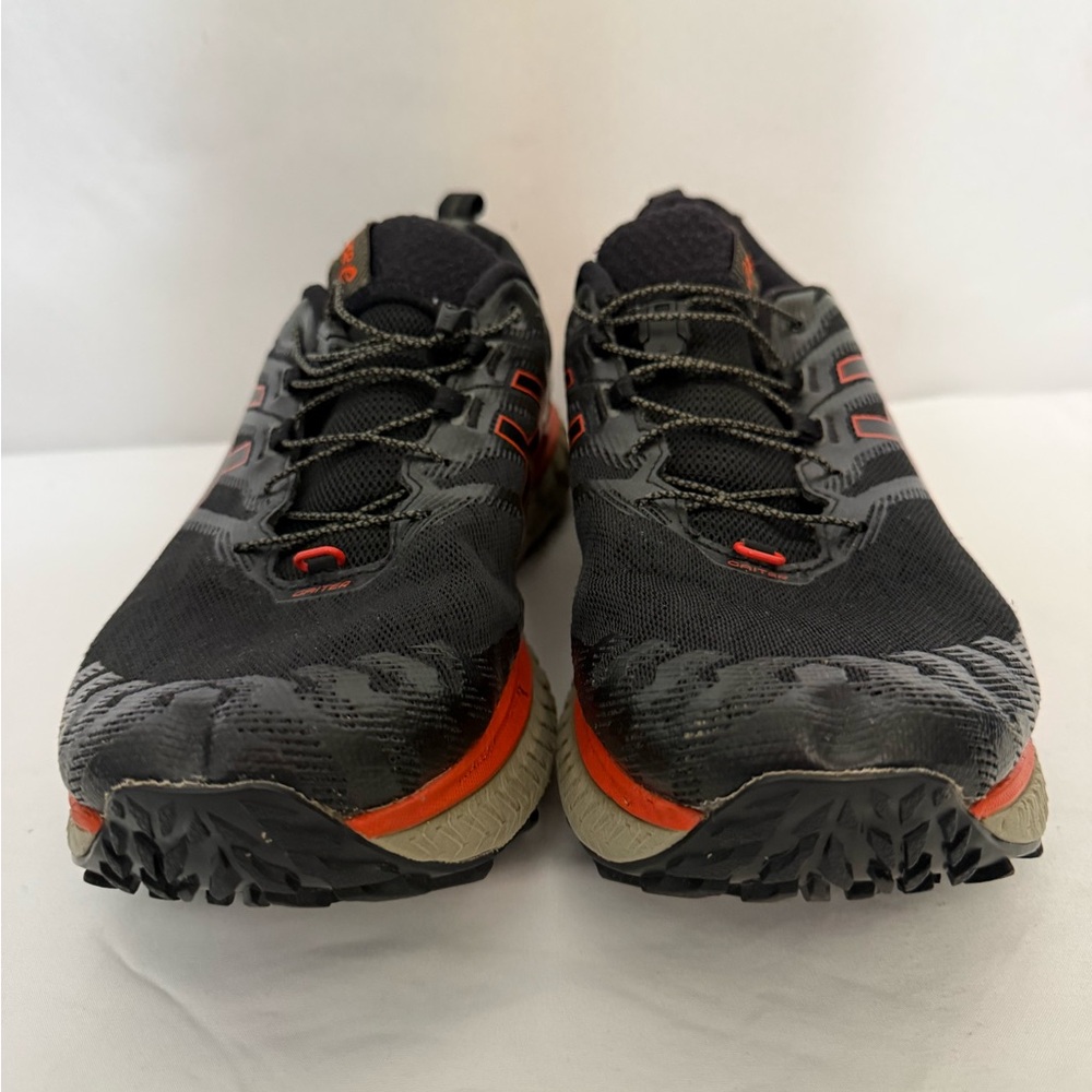 Asics Men's Black and Orange Trail Running Shoes - Picture 3 of 7